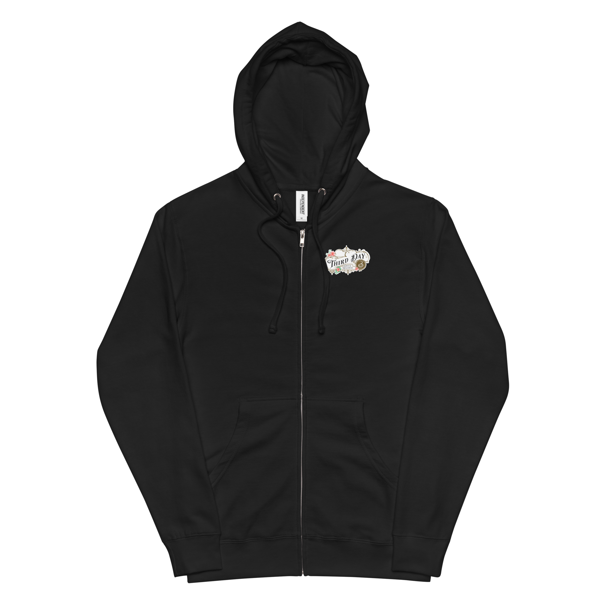 Unisex fleece zip up hoodie