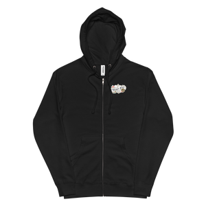 Unisex fleece zip up hoodie