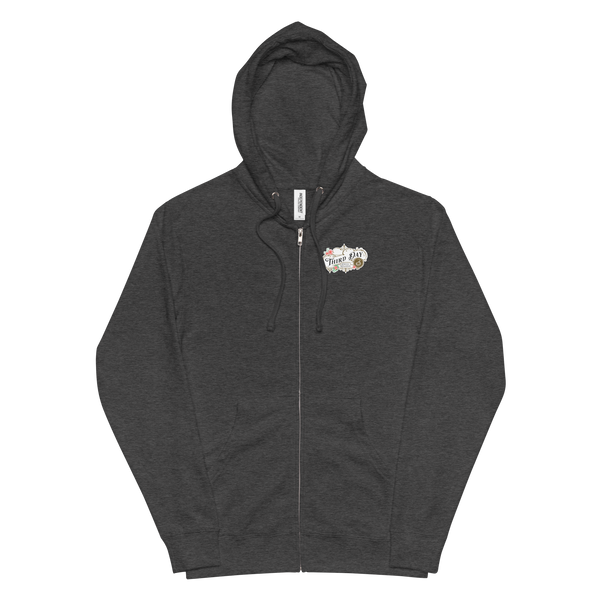 Unisex fleece zip up hoodie