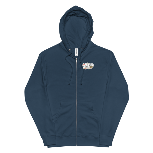 Unisex fleece zip up hoodie